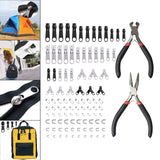 Maxbell Zipper Repair Kit with Zipper Install Pliers for Jeans Jackets Backpacks 86PCS