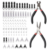 Maxbell Zipper Repair Kit with Zipper Install Pliers for Jeans Jackets Backpacks 86PCS