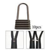 Maxbell 10Pcs Zinc Alloy Zipper Pulls Sewing Zipper Heads for Jeans Luggage Purse Black