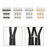 Maxbell 10Pcs Zinc Alloy Zipper Pulls Sewing Zipper Heads for Jeans Luggage Purse Black