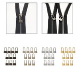 Maxbell 10Pcs Zinc Alloy Zipper Pulls Sewing Zipper Heads for Jeans Luggage Purse Black