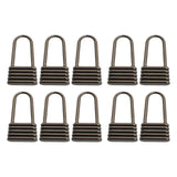 Maxbell 10Pcs Zinc Alloy Zipper Pulls Sewing Zipper Heads for Jeans Luggage Purse Black