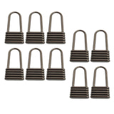 Maxbell 10Pcs Zinc Alloy Zipper Pulls Sewing Zipper Heads for Jeans Luggage Purse Black