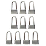 Maxbell 10Pcs Zinc Alloy Zipper Pulls Sewing Zipper Heads for Jeans Luggage Purse Silver