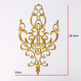 Maxbell Embroidered Applique Sew On Flower Embroidery Patch for Cosplay Costumes Gold