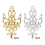 Maxbell Embroidered Applique Sew On Flower Embroidery Patch for Cosplay Costumes Gold