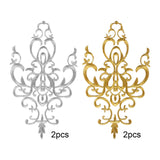 Maxbell Embroidered Applique Sew On Flower Embroidery Patch for Cosplay Costumes Gold