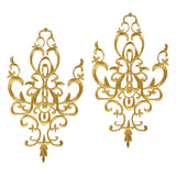 Maxbell Embroidered Applique Sew On Flower Embroidery Patch for Cosplay Costumes Gold