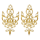 Maxbell Embroidered Applique Sew On Flower Embroidery Patch for Cosplay Costumes Gold