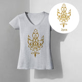 Maxbell Embroidered Applique Sew On Flower Embroidery Patch for Cosplay Costumes Gold