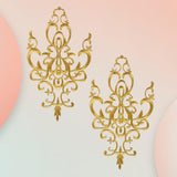 Maxbell Embroidered Applique Sew On Flower Embroidery Patch for Cosplay Costumes Gold