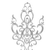 Maxbell Embroidered Applique Sew On Flower Embroidery Patch for Cosplay Costumes Silver