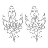 Maxbell Embroidered Applique Sew On Flower Embroidery Patch for Cosplay Costumes Silver