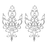 Maxbell Embroidered Applique Sew On Flower Embroidery Patch for Cosplay Costumes Silver