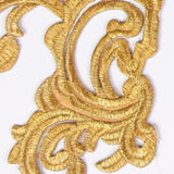 Maxbell 2x Embroidery Patch Sewing Craft Decoration Lace for Jeans Crafting Wedding Gold