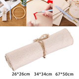 Maxbell Cotton Punch Needle Fabric DIY Embroidery Knitting Crafts Monk Cloth 26cmx26cm