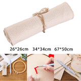 Maxbell Cotton Punch Needle Fabric DIY Embroidery Knitting Crafts Monk Cloth 26cmx26cm