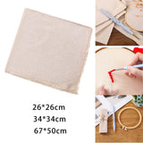 Maxbell Cotton Punch Needle Fabric DIY Embroidery Knitting Crafts Monk Cloth 26cmx26cm