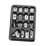 Maxbell 16x Presser Feet Set Household Repair Attachments Rolled Hem Multifunction StyleA