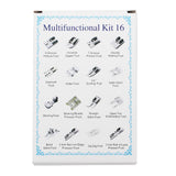Maxbell 16x Presser Feet Set Household Repair Attachments Rolled Hem Multifunction StyleA