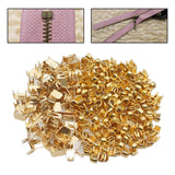 Maxbell Set of 300 Zipper Repair Kit, U Shaped Components Replace Open End, U Shaped Golden