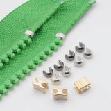 Maxbell Set of 300 Zipper Repair Kit, U Shaped Components Replace Open End, U Shaped Golden