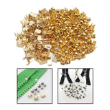 Maxbell Set of 300 Zipper Repair Kit, U Shaped Components Replace Open End, U Shaped Golden