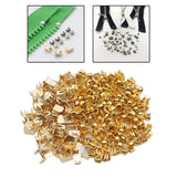 Maxbell Set of 300 Zipper Repair Kit, U Shaped Components Replace Open End, U Shaped Golden
