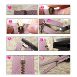 Maxbell Set of 300 Zipper Repair Kit, U Shaped Components Replace Open End, U Shaped Black
