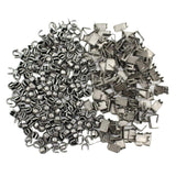 Maxbell Set of 300 Zipper Repair Kit, U Shaped Components Replace Open End, U Shaped Black