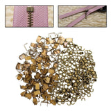 Maxbell Set of 300 Zipper Repair Kit, U Shaped Components Replace Open End, U Shaped Bronze