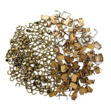 Maxbell Set of 300 Zipper Repair Kit, U Shaped Components Replace Open End, U Shaped Bronze