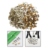 Maxbell Set of 300 Zipper Repair Kit, U Shaped Components Replace Open End, U Shaped Bronze
