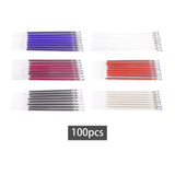 Maxbell 100Pcs Heat Erasable Pen Refills Fabric Marking Pens Refills for Embroidery Blue