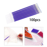 Maxbell 100Pcs Heat Erasable Pen Refills Fabric Marking Pens Refills for Embroidery Blue