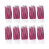 Maxbell 100Pcs Heat Erasable Pen Refills Fabric Marking Pens Refills for Embroidery Rose Red