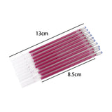 Maxbell 100Pcs Heat Erasable Pen Refills Fabric Marking Pens Refills for Embroidery Rose Red