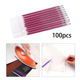 Maxbell 100Pcs Heat Erasable Pen Refills Fabric Marking Pens Refills for Embroidery Rose Red