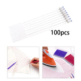 Maxbell 100Pcs Heat Erasable Pen Refills Fabric Marking Pens Refills for Embroidery White