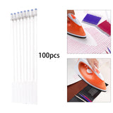 Maxbell 100Pcs Heat Erasable Pen Refills Fabric Marking Pens Refills for Embroidery White