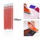 Maxbell 100Pcs Heat Erasable Pen Refills Fabric Marking Pens Refills for Embroidery Red