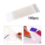 Maxbell 100Pcs Heat Erasable Pen Refills Fabric Marking Pens Refills for Embroidery Beige