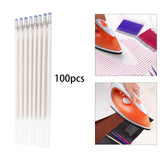 Maxbell 100Pcs Heat Erasable Pen Refills Fabric Marking Pens Refills for Embroidery Beige