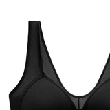 Maxbell Breathable Women Bra Every Day Front Closure Wire Free for Work Black