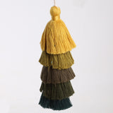 Maxbell 6Pcs Colorful Bohemian Pompom Tassel Bag Charms Key Chain Key Ring Pendant