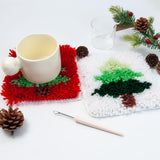 Maxbell Set of DIY crochet Embroidery Kits Home decor Coaster Latch Hook Kits