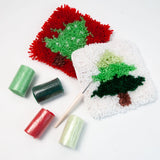 Maxbell Set of DIY crochet Embroidery Kits Home decor Coaster Latch Hook Kits