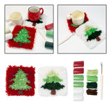 Maxbell Set of DIY crochet Embroidery Kits Home decor Coaster Latch Hook Kits