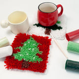 Maxbell Set of DIY crochet Embroidery Kits Home decor Coaster Latch Hook Kits