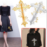 Maxbell Flower Embroidery Patch Iron On Badges Sew On Decoration Sewing Craft Jacket Argent